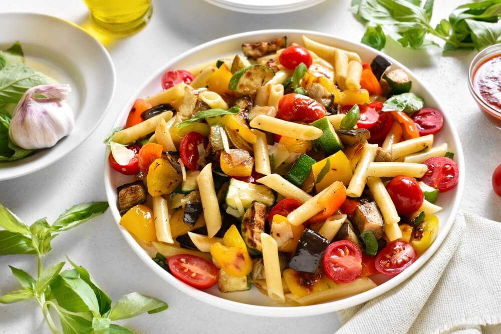 Pâtes aux légumes de saison